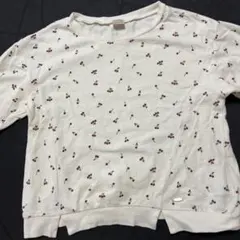 petit main チェリー柄 トレーナー S
