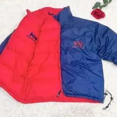 極美品✨　HELLY HANSEN ダウンジャケット　リバーシブル　青　赤のサムネイル