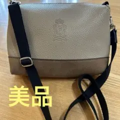 タケオキクチ　ショルダーバッグ　ベージュ