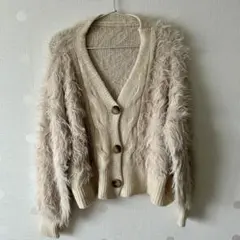 シャギーニットカーディガン