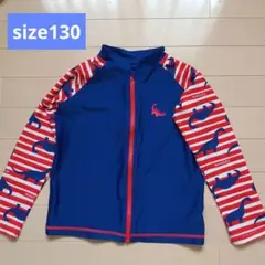 ブランシェス　ラッシュガード 130cm 青/赤