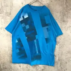 Y3736古着　Tシャツ 青　90s Y2K