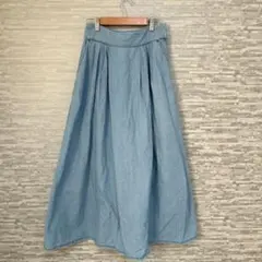 アースミュージックアンドエコロジー ✨デニムロングスカート M ブルー