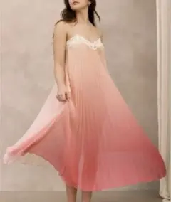 RＹAコレクション　グラデーションピンク キャミワンピース ロングガウン