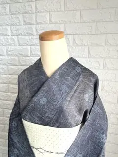 新品未使用】しつけ付き 洗える着物 夏着物 単衣 幻想的ブルーグレー