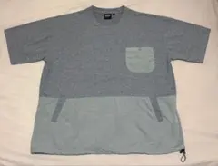 【水陸両用】　 メンズ　半袖　ラッシュガード グレー　M ポケットTシャツ