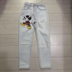 90sヴィンテージ　ディズニー公式の希少モデル　デニムパンツ　ミッキー ジーンズ