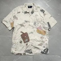 希少　ラルフローレン　最初期　ヘミングウェイ　オープンカラーシャツ　USA製　M