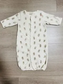 petit main 2wayオール　くま柄　長袖　50〜70cm