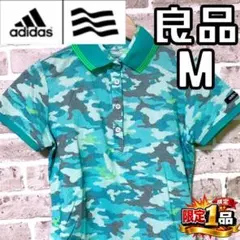 【早い者勝ち✨】アディダスゴルフ レディース 半袖 ポロシャツ M 総柄のサムネイル