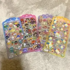 ドロップジェリー　シール　セット売り　4枚　ハピダン、パワパフ、ウサハナ、日焼け