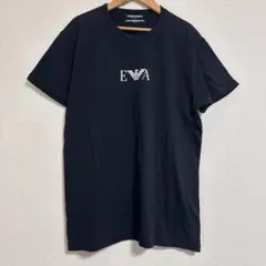 訳有 エンポリオアルマーニ アンダーウェア クルーネック ロゴTシャツ 黒 Lのサムネイル