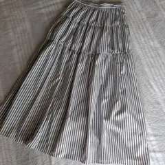 AMERICANHOLICストライプ フレアロングスカートこ