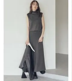 Mila Owen ミラオーウェン　ハイネックノースリニットナロースカートSET