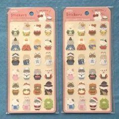 【2個】着せかえ❤️季節　動物　シール【品薄】　人気　シール帳　スケジュールセリア