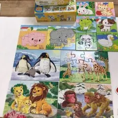 くもんジグソーパズル　ステップ1 ＆ステップ2 どうぶつ