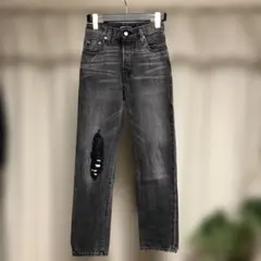 LEVI'S made&crafted ブラック ストレートデニム 501