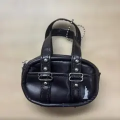 ブラックミニバッグ スタッズ付き　ガチャガチャ