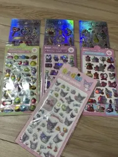 ボンボンドロップシール　7枚セット　クロミ、オーロラ、シャカシャカ