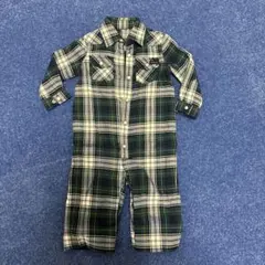 ラルフローレン　チェックロンパース 9M