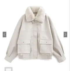 【新品未使用即購入可能⭕️】GRLファー付き襟2wayレザージャケット kd89