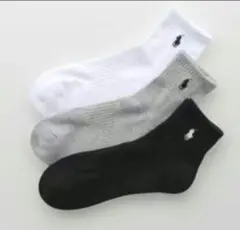 ポロ・ラルフ・ローレン ソックス 3足セット 25-27cm　メンズ