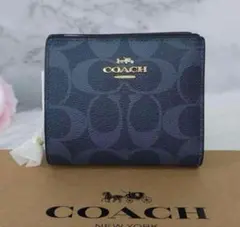 COACH コーチ 財布 シグネチャー デニム ブルー 今だけ値下げ
