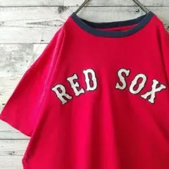 希少☆ナイキ レッドソックス 刺繍 アーチロゴ リンガーネック Tシャツ 3L