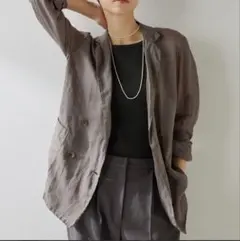 Whim Gazette ウィムガゼット ラミー ダブルジャケット 麻　25SSのサムネイル