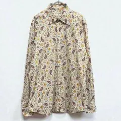 ETRO エトロ ペイズリー 花柄 ストレッチ 総柄シャツ 長袖 L イタリア製のサムネイル