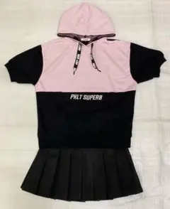 ピンクラテ　半袖トップス　ピンク