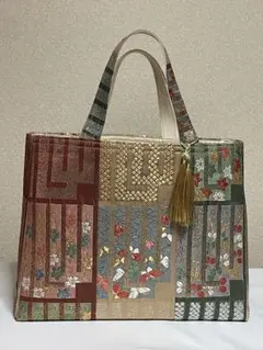 帯リメイクハンドメイドおしゃれトートバッグ