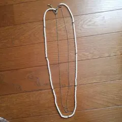 ホワイトパール風ロングネックレス