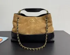 CHANEL スエード レザー チェーン ショルダーバッグのサムネイル