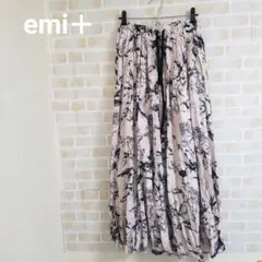 さ*こ様 emi＋ 花柄フレアロングスカート
