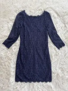 ダイアンフォンファステンバーグ 総レース ワンピース ジップアップ サイズ2