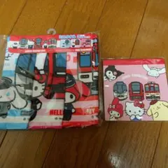 ミニタオル3枚セット　メモ帳　 サンリオ×近鉄電車