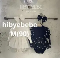 hibyebebe 現OREN 花柄チュールロンパース ブラック 股パチ M