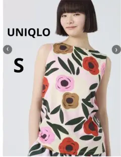 ユニクロ×marimekko 　花柄 ノースリーブ Sサイズ コットン　綿