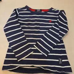 Polo 長袖Tシャツ ネイビー/ホワイトストライプ