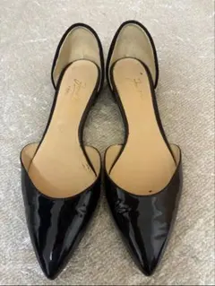 Fabio Rusconi 黒 ポインテッドトゥパンプス 36