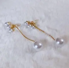 ピアス レディース パールピアス パール ゴールド 2way 韓国 結婚式 高級