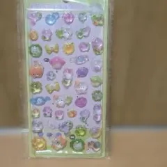 ねこねこボンボン　３Ｄシール　夜光　ボンボンドロップ風シール