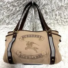 【希少】Burberry バーバリーブルーレーベル トートバッグ ホースロゴA4