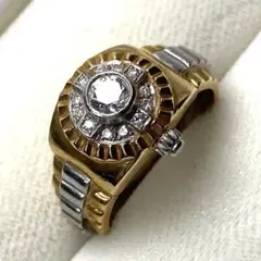 ヴィンテージシチズン14K WG手巻きリング時計 - メルカリ