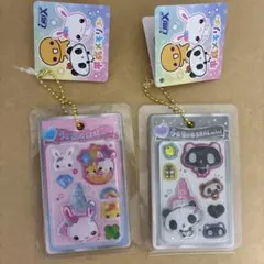 【匿名発送】うるちゅるシール miniキーホルダー　モノトーンパンダ　ふわらびのサムネイル