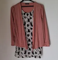 長袖　チュニック　重ね着風