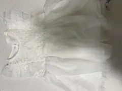 CocoBaby フリル付きベビードレス ホワイト