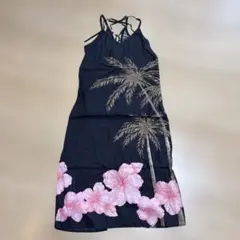 アルバローザ　ロングキャミソールワンピース 黒地 花柄　レア商品。最終値下げ。