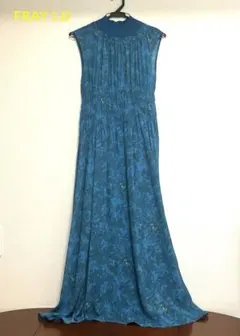 ▪️FRAY I.D ノースリーブ　ロング　ワンピース　S ブルー